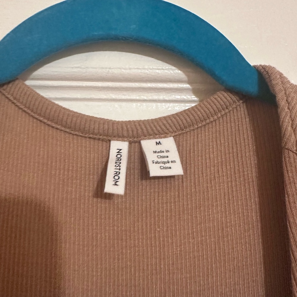 Nordstrom Tan Ribbed Cardigan - Picture 2 of 3